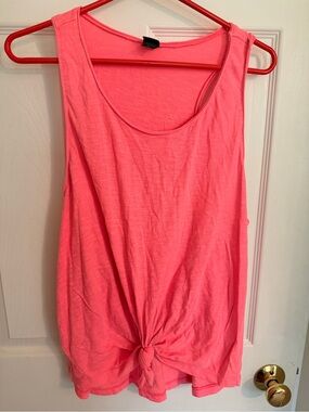 wild fable Neon Pink Knot-Front Tank Top
